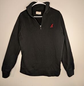 Kangol Black Half-Zip Sweater Medium